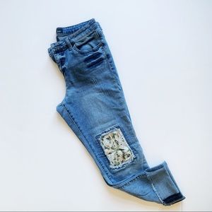 Crop Distressed Denim